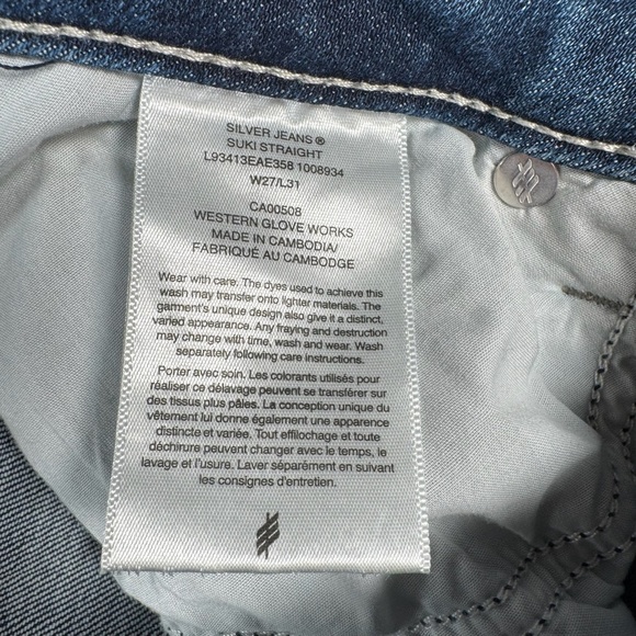 Sliver Jeans Womens 27 Blue Suki Straight Mid Rise Medium Wash Stretch - Picture 4 of 11